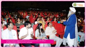 Sadhguru Jaggi Vasudev #YouthandTruth student interactive session organised by Prathima Foundation at Prathima Institute of Medical Sciences, Karimnagar.